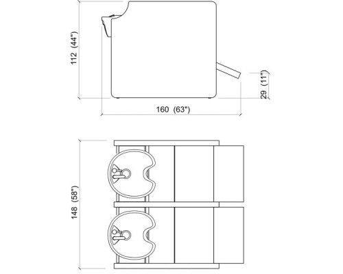 Мойка парикмахерская PRIVACY WASH SHIATSU 2P