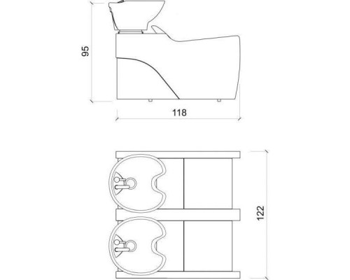 Мойка парикмахерская FLATIRON 2P