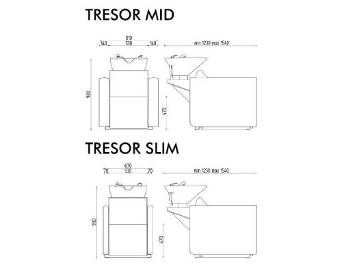 Мойка парикмахерская TRESOR MODULO